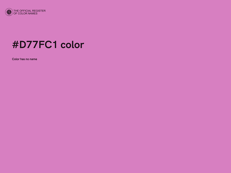 #D77FC1 color image
