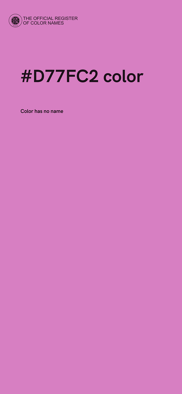 #D77FC2 color image