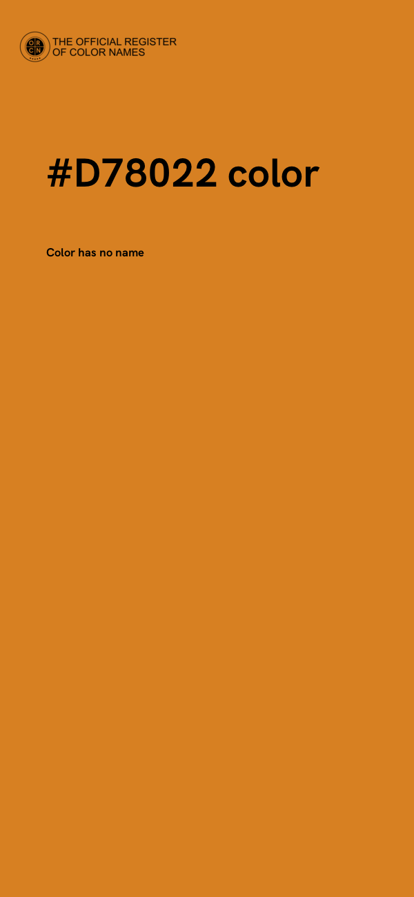 #D78022 color image