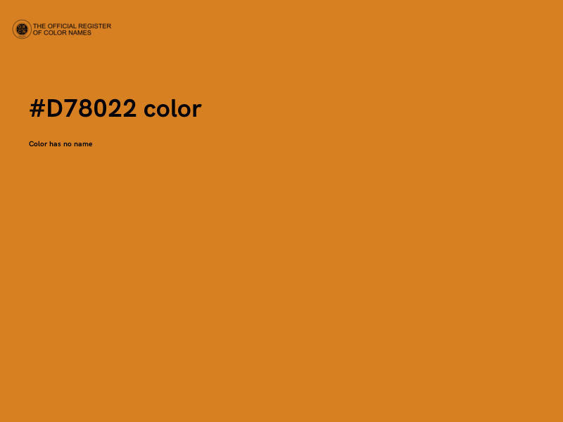 #D78022 color image