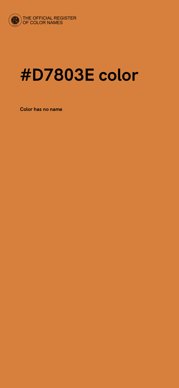 #D7803E color image