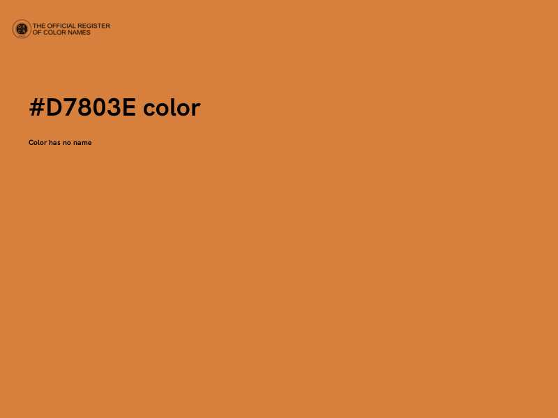 #D7803E color image