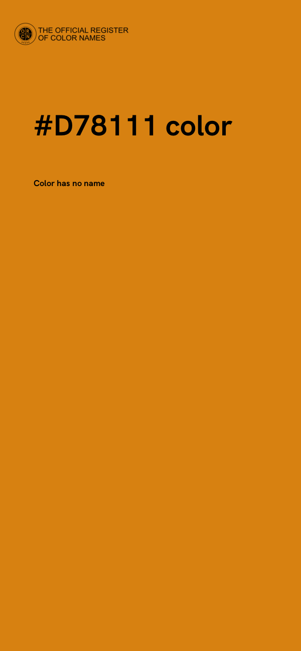 #D78111 color image
