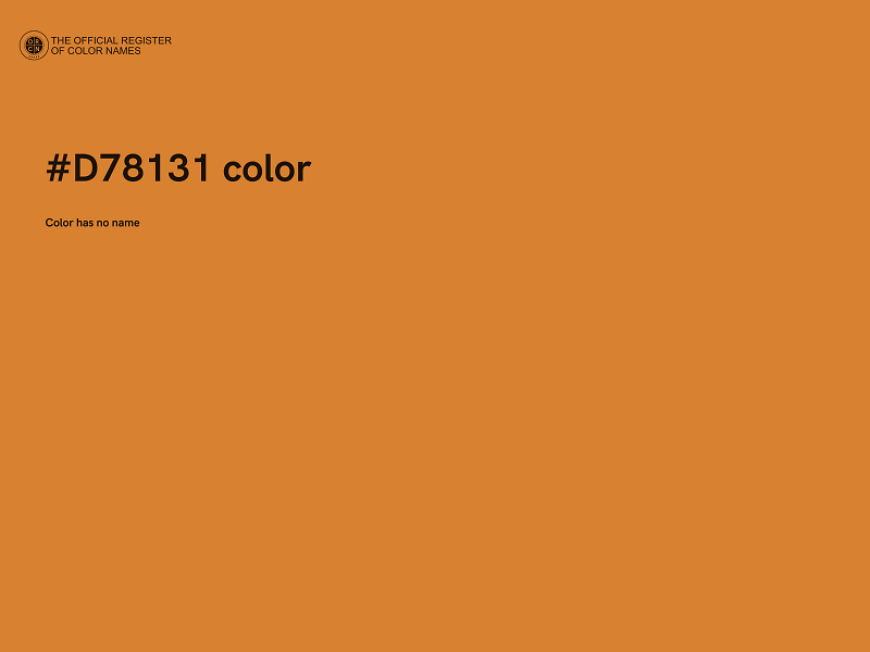 #D78131 color image