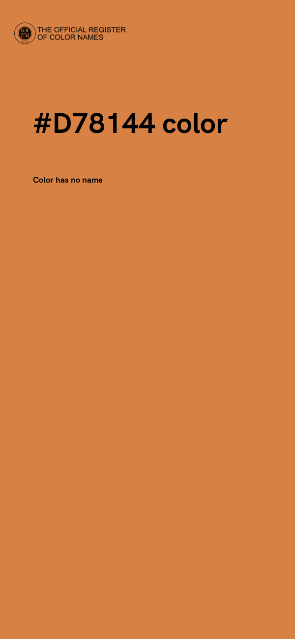#D78144 color image