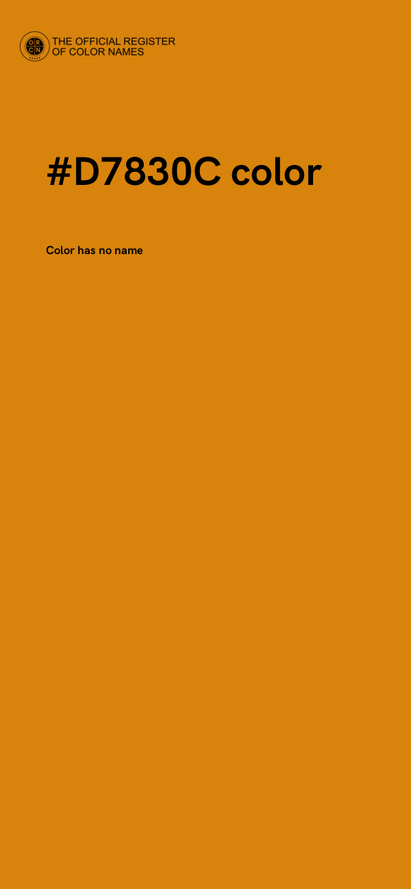 #D7830C color image