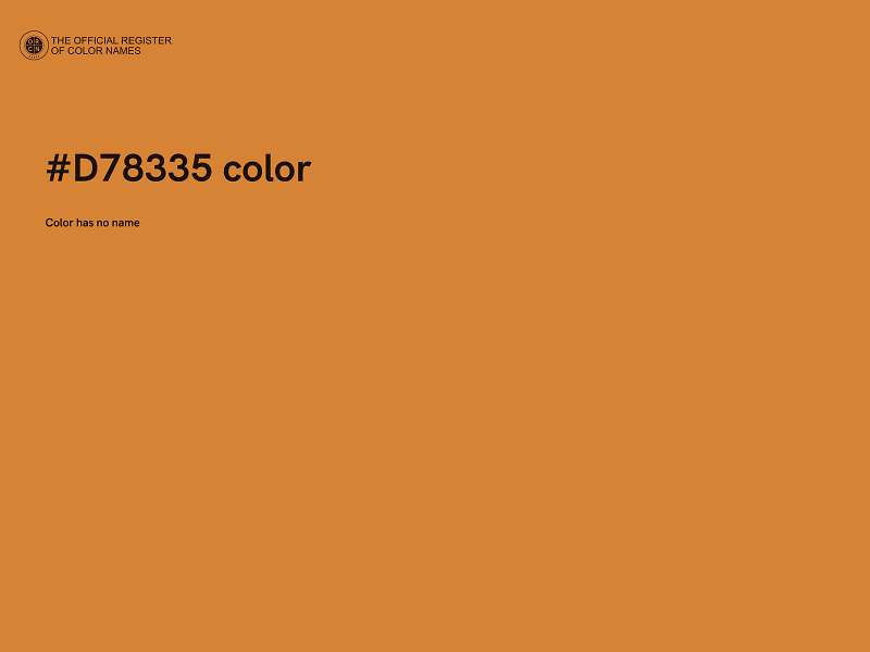 #D78335 color image