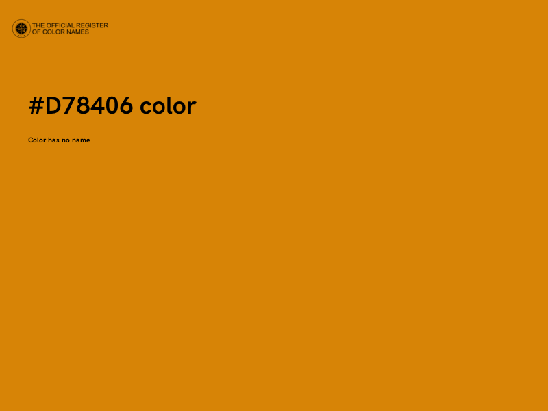 #D78406 color image