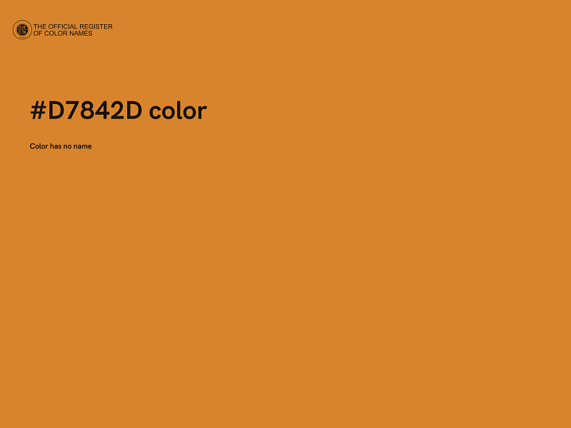 #D7842D color image