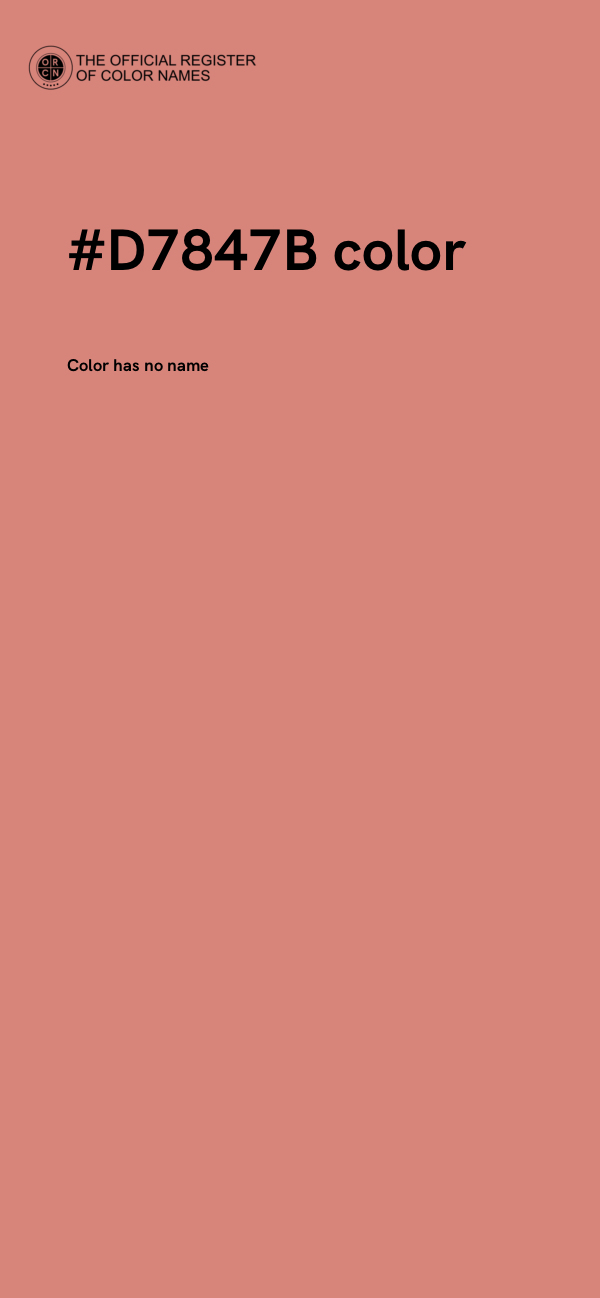 #D7847B color image