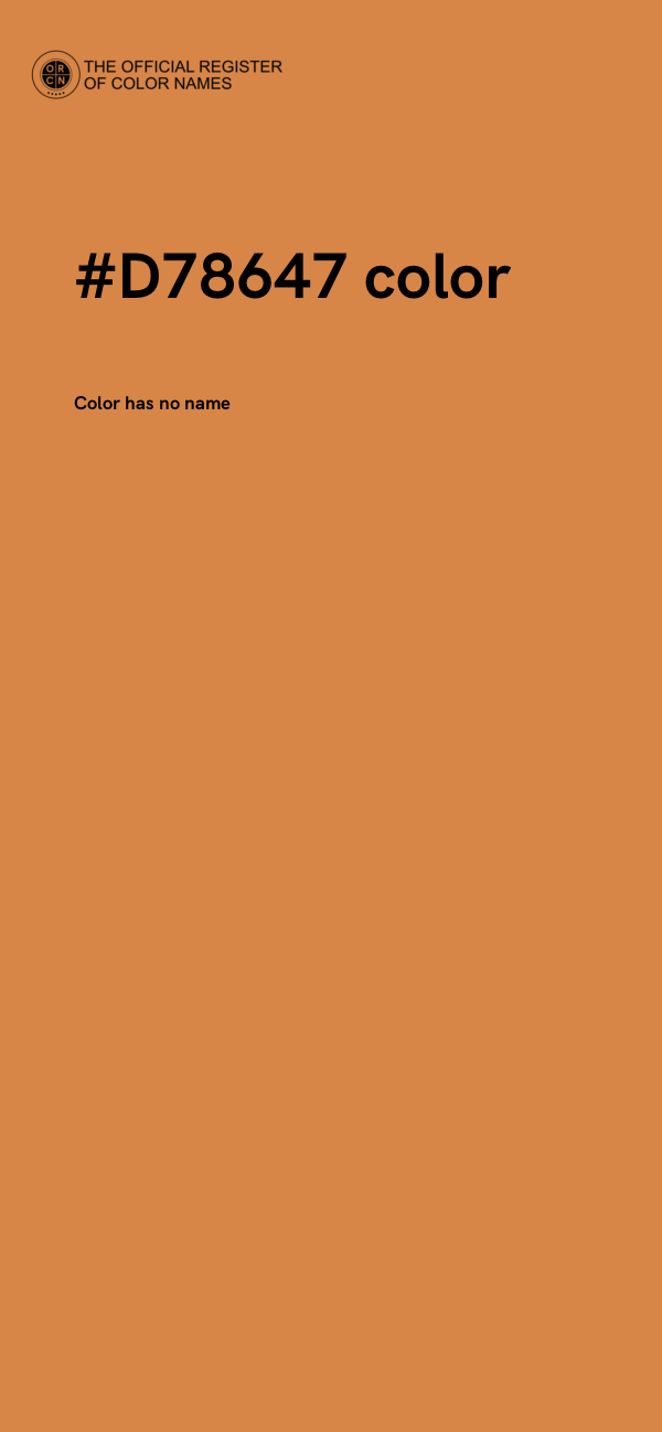 #D78647 color image