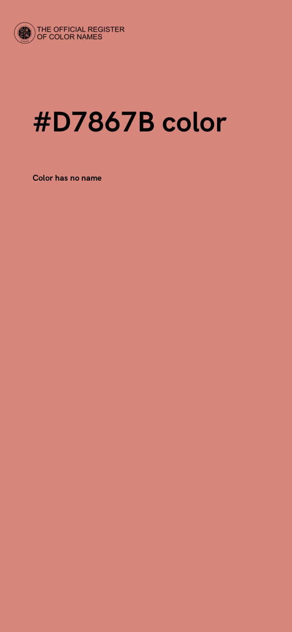#D7867B color image