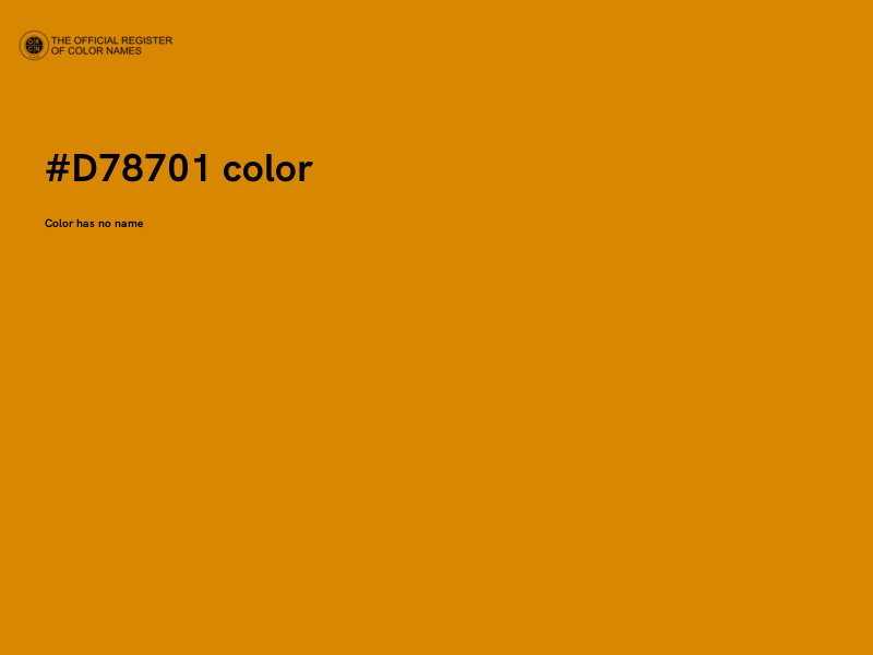 #D78701 color image