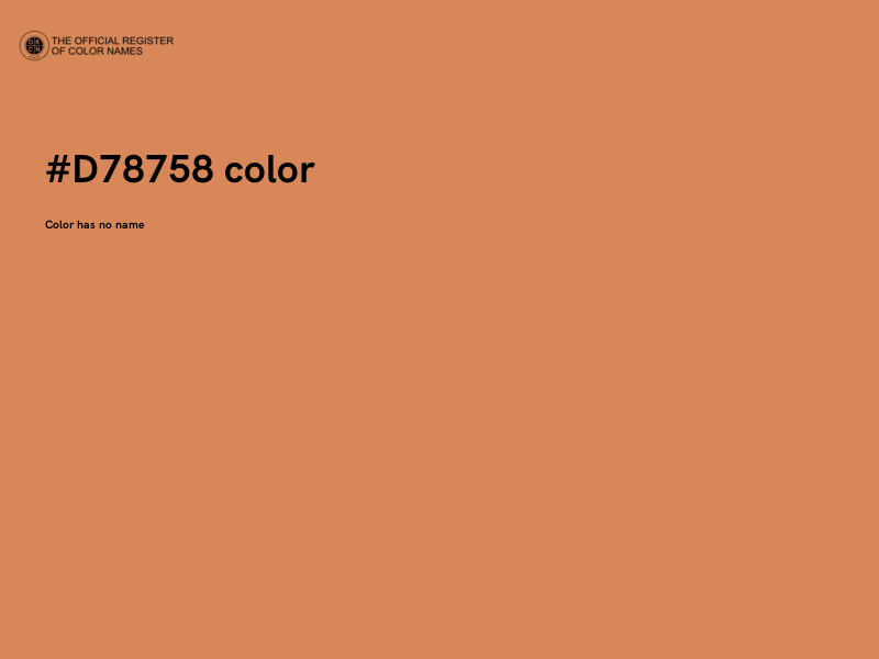 #D78758 color image