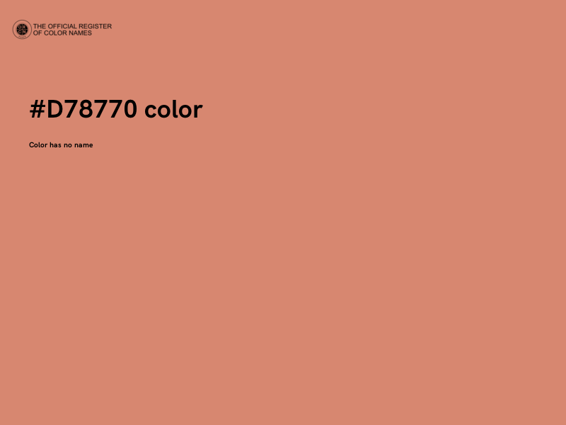 #D78770 color image