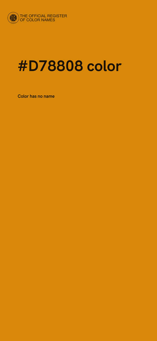 #D78808 color image