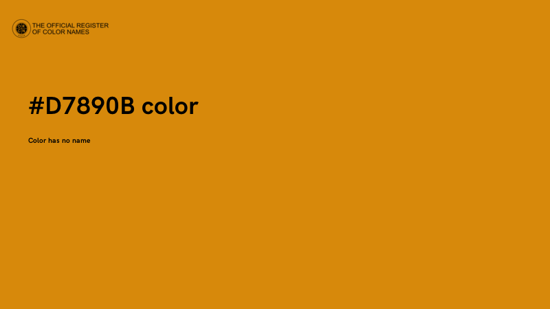 #D7890B color image