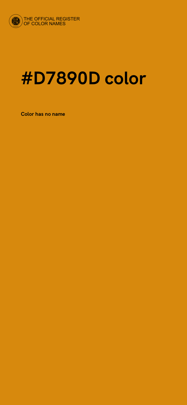 #D7890D color image