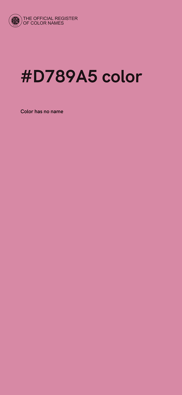 #D789A5 color image