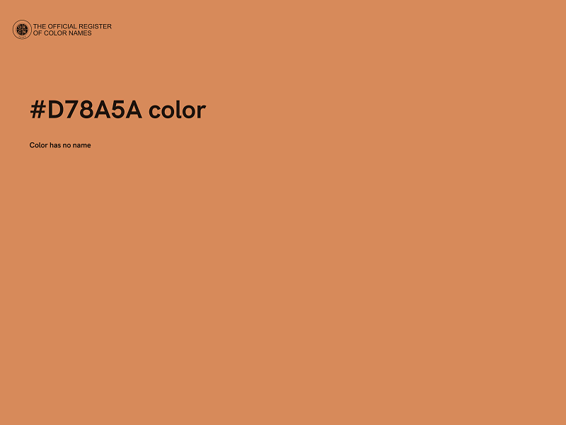 #D78A5A color image