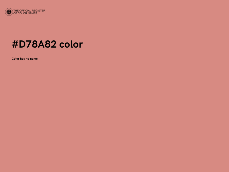 #D78A82 color image