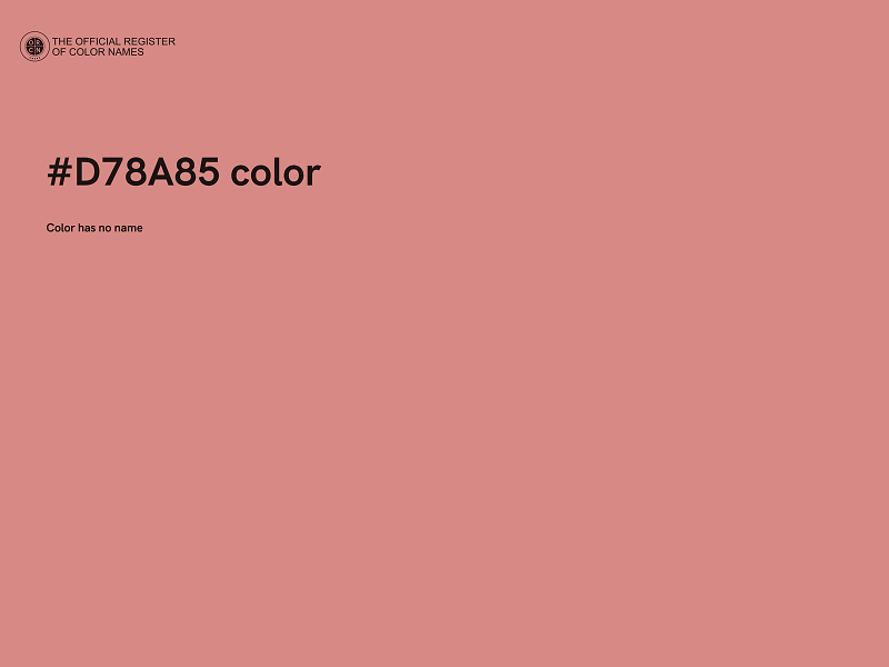 #D78A85 color image