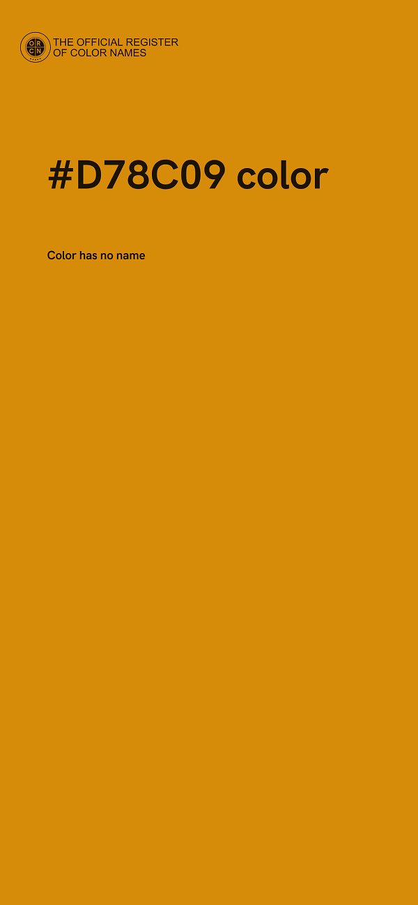 #D78C09 color image