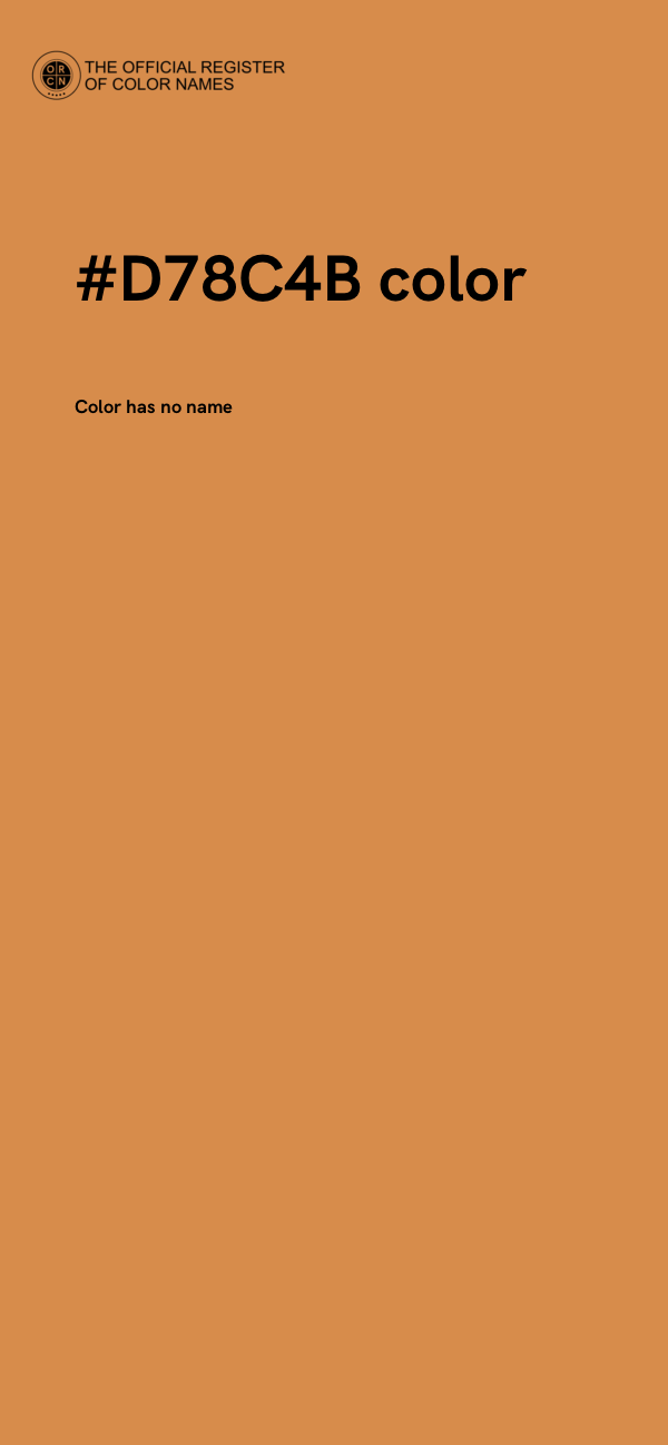 #D78C4B color image