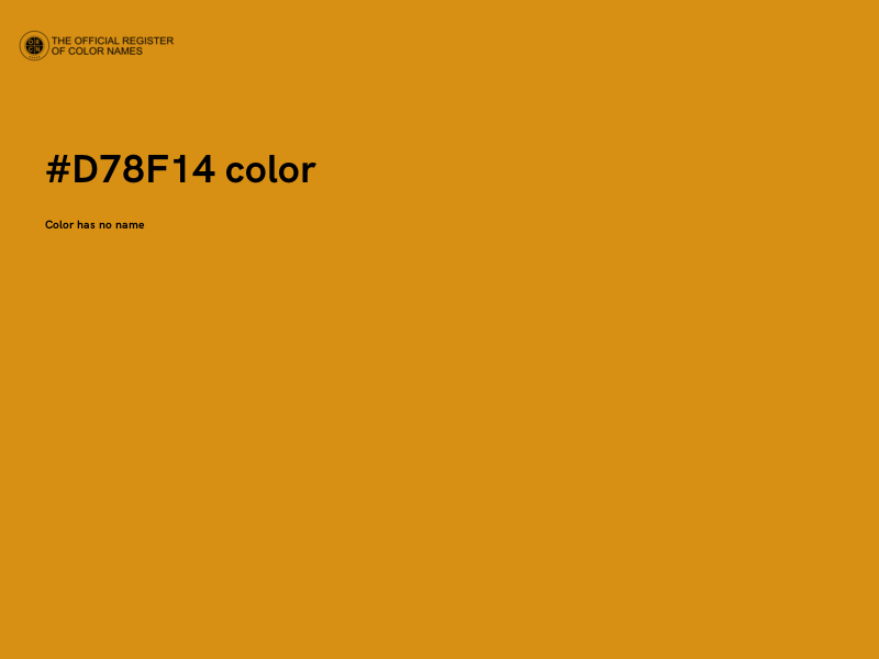#D78F14 color image