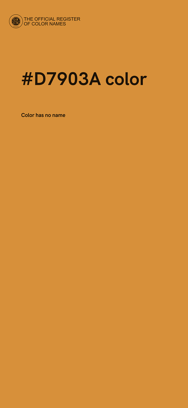 #D7903A color image