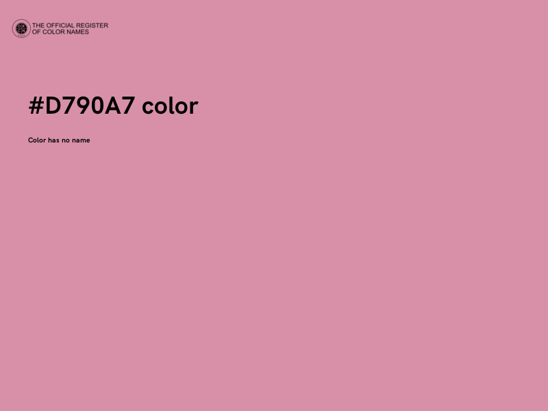 #D790A7 color image