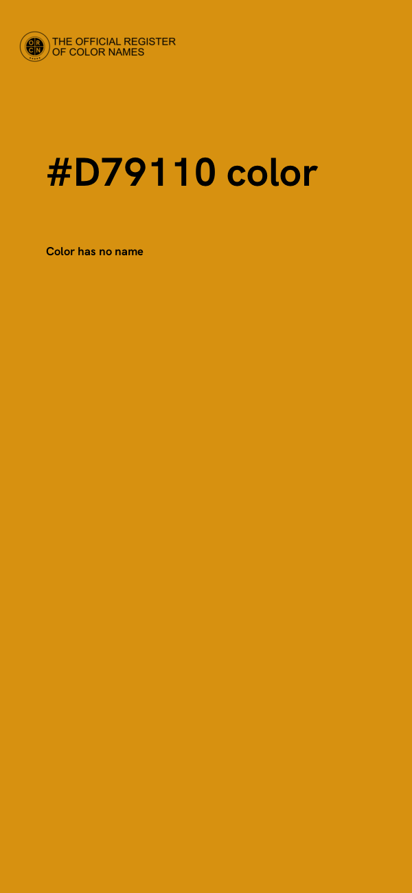 #D79110 color image