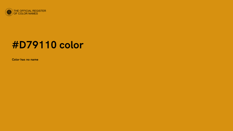 #D79110 color image
