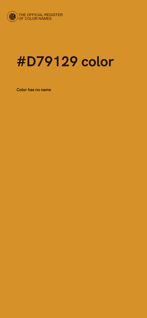 #D79129 color image