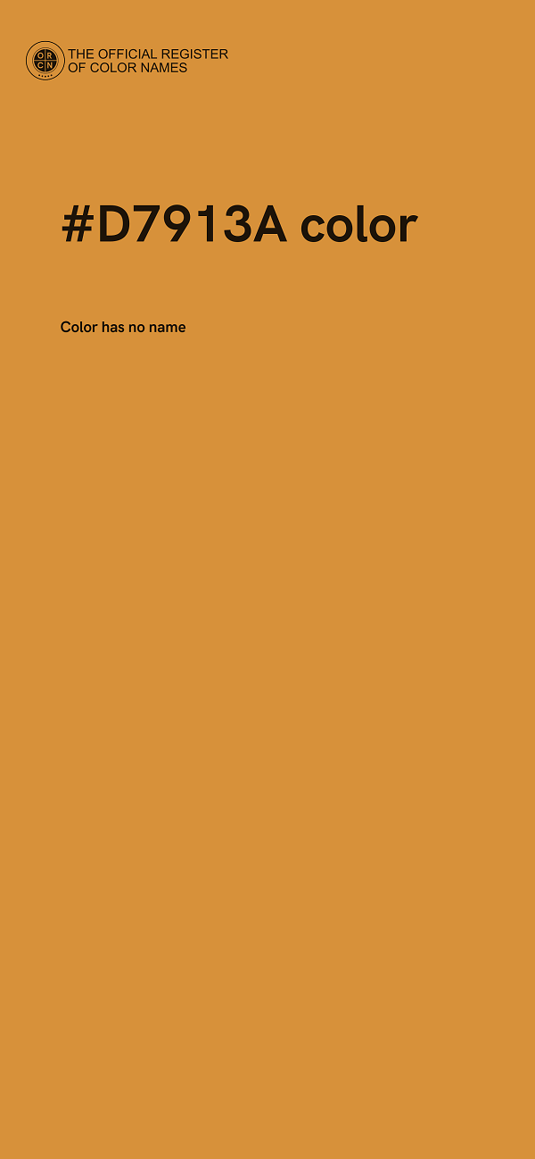 #D7913A color image