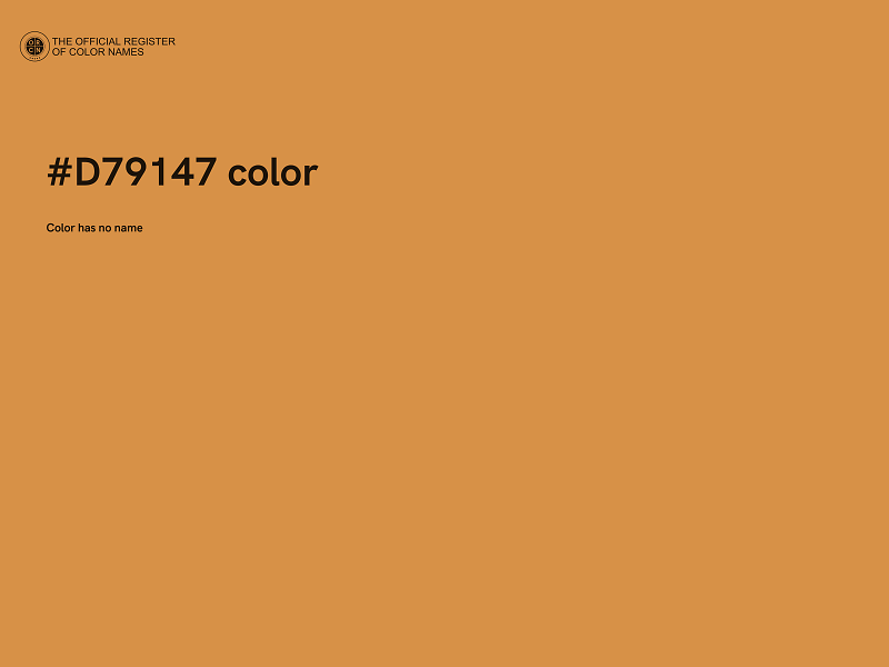 #D79147 color image