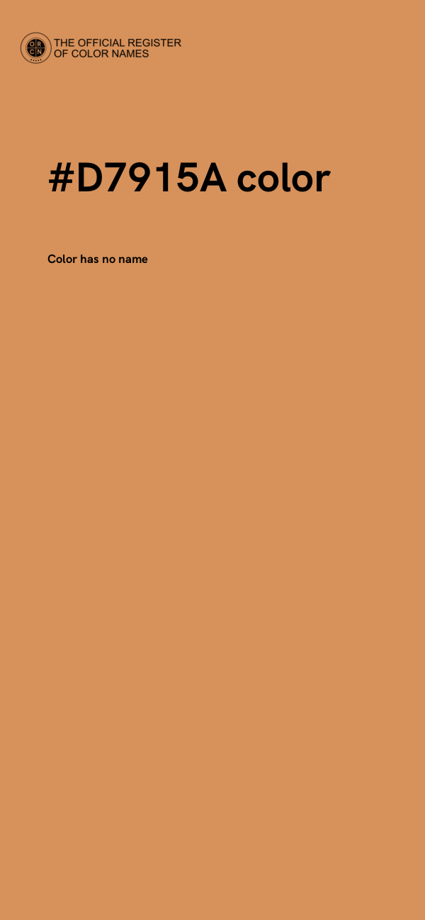 #D7915A color image
