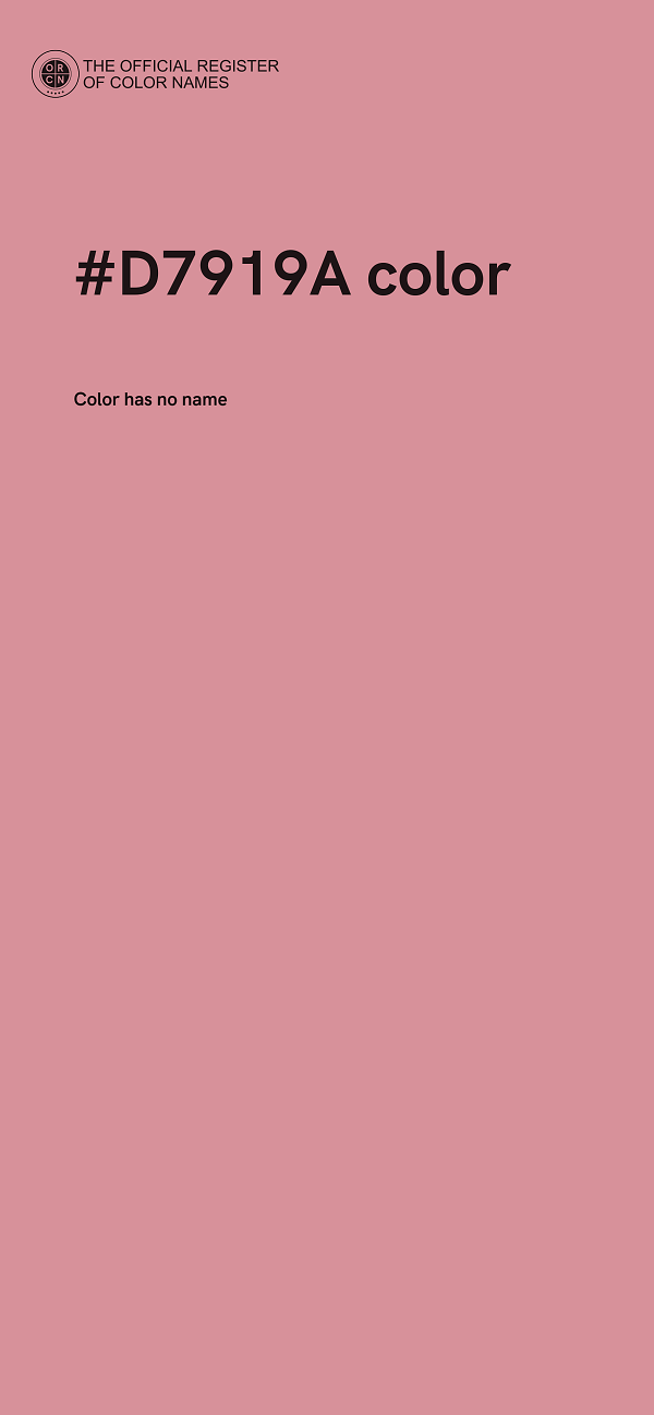 #D7919A color image