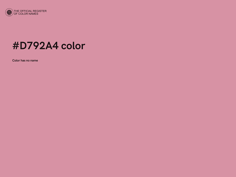 #D792A4 color image