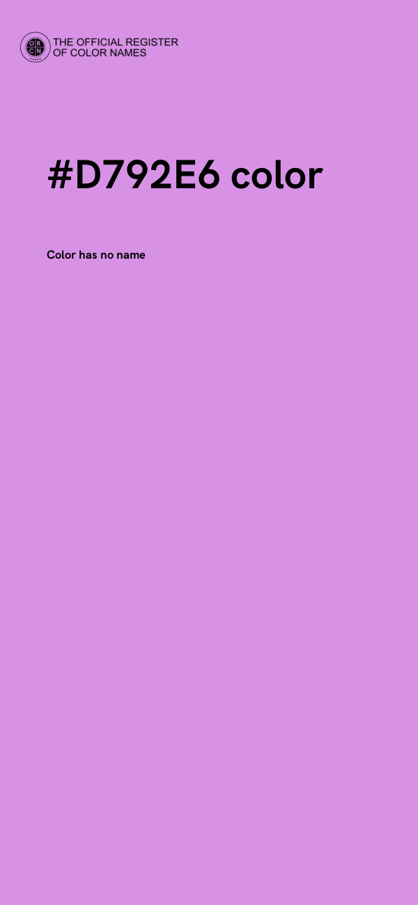 #D792E6 color image