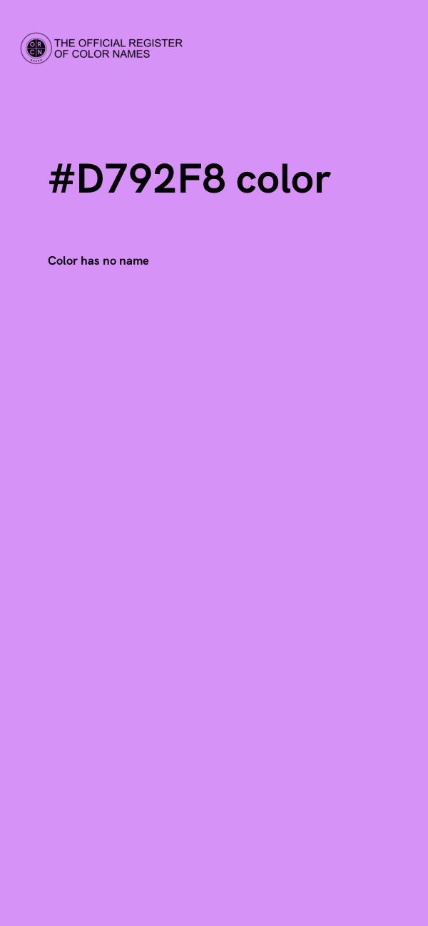 #D792F8 color image
