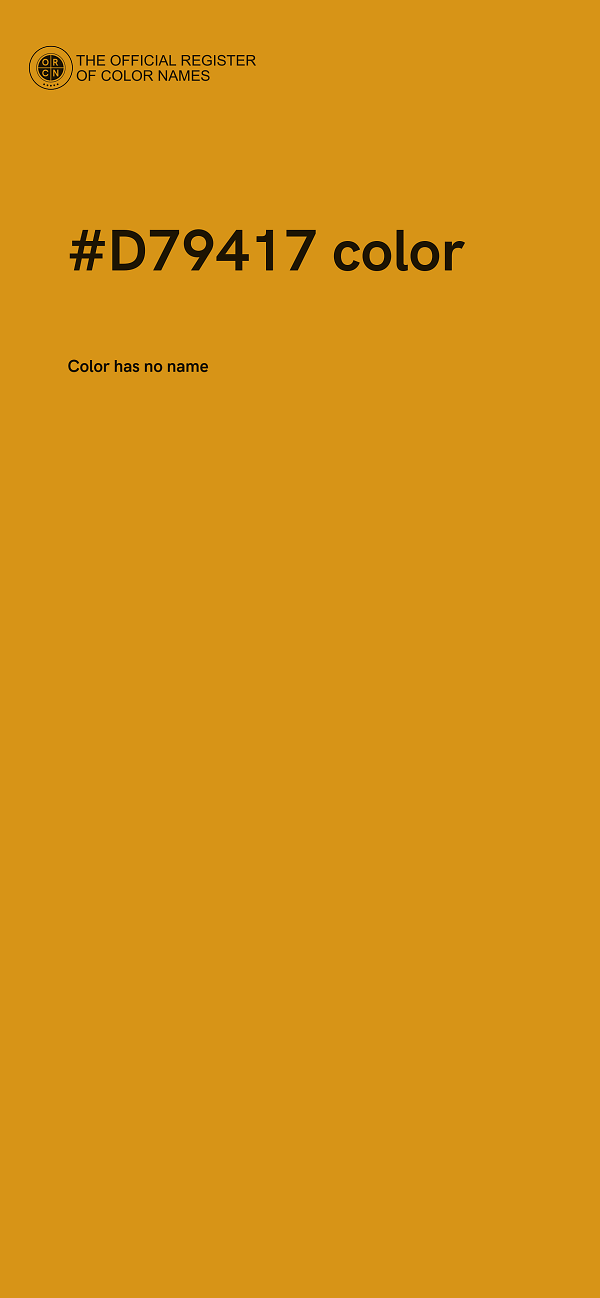 #D79417 color image