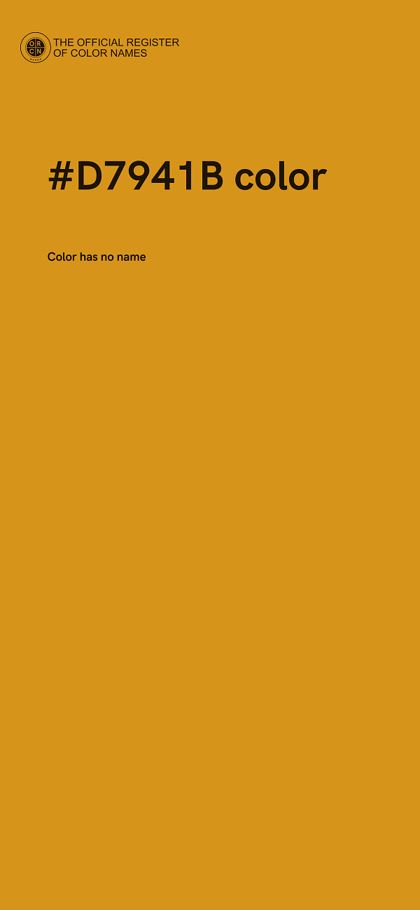 #D7941B color image