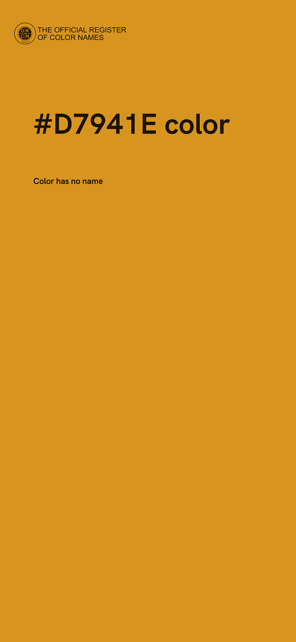 #D7941E color image