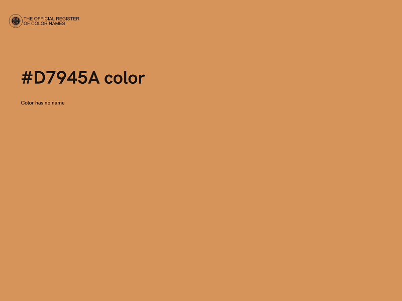 #D7945A color image