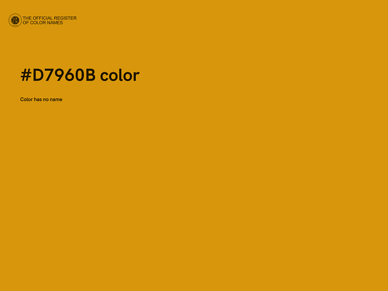 #D7960B color image