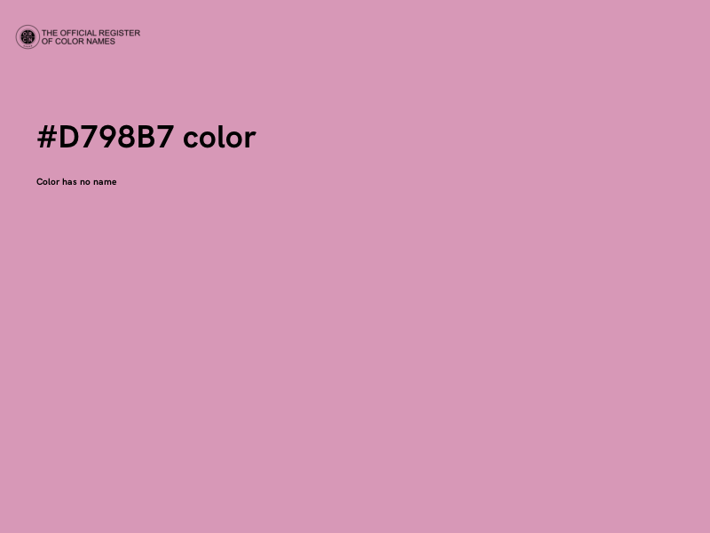 #D798B7 color image