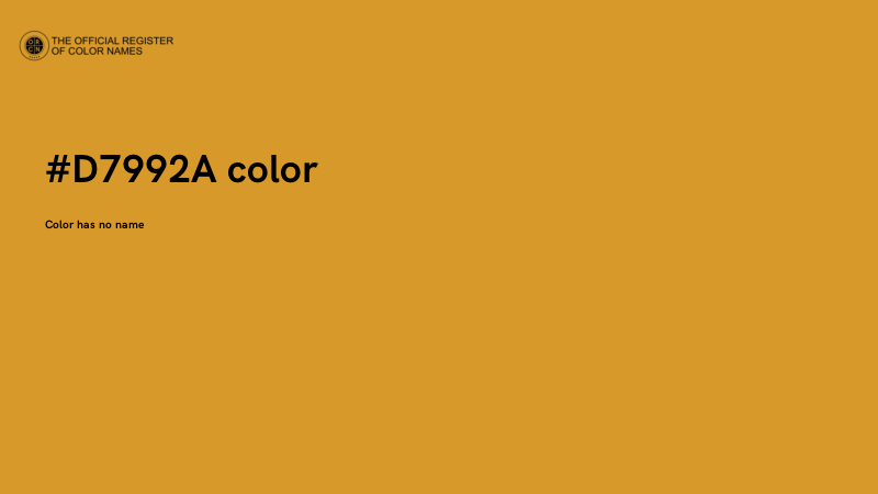 #D7992A color image