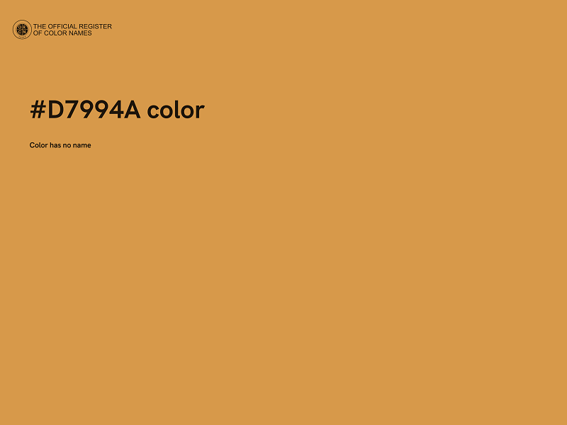 #D7994A color image