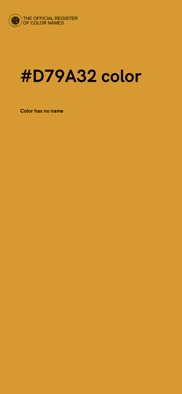 #D79A32 color image